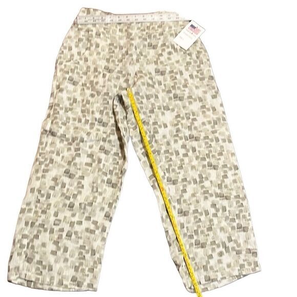 CMC‎ womens pants S 100% linen crop green Lagenlook Breathable Bohemian Timeless - Picture 7 of 8